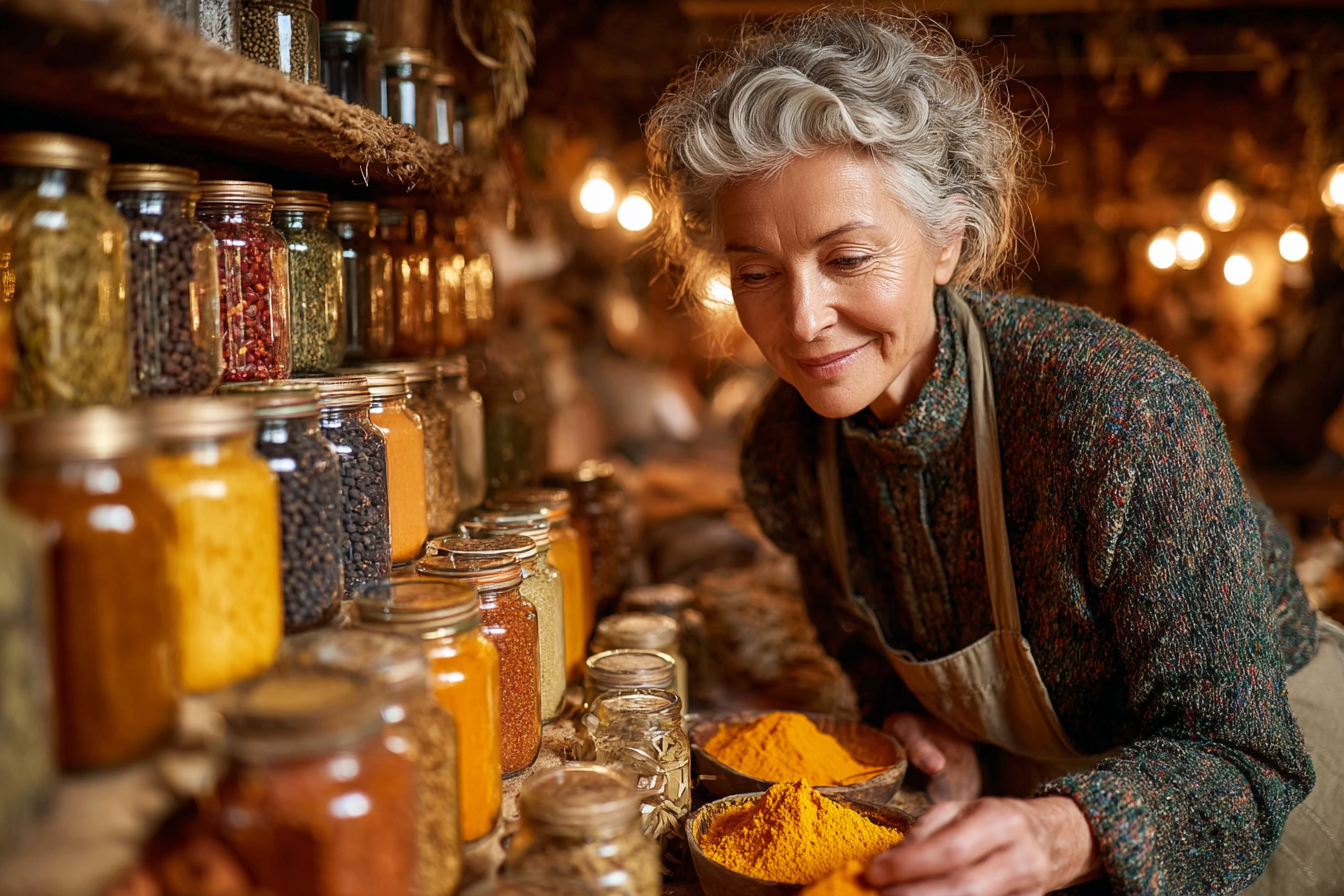 Счастливая пожилая пара готовит здоровую еду